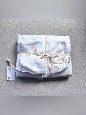 Quince Bamboo Duvet Cover White Full/Queen NWT